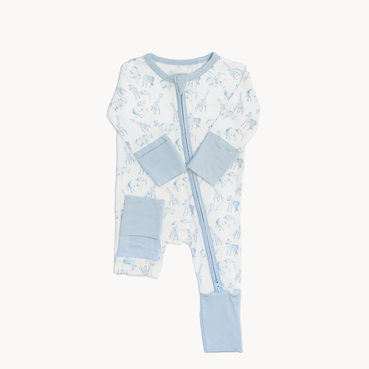 Blue Safari Sleep Romper