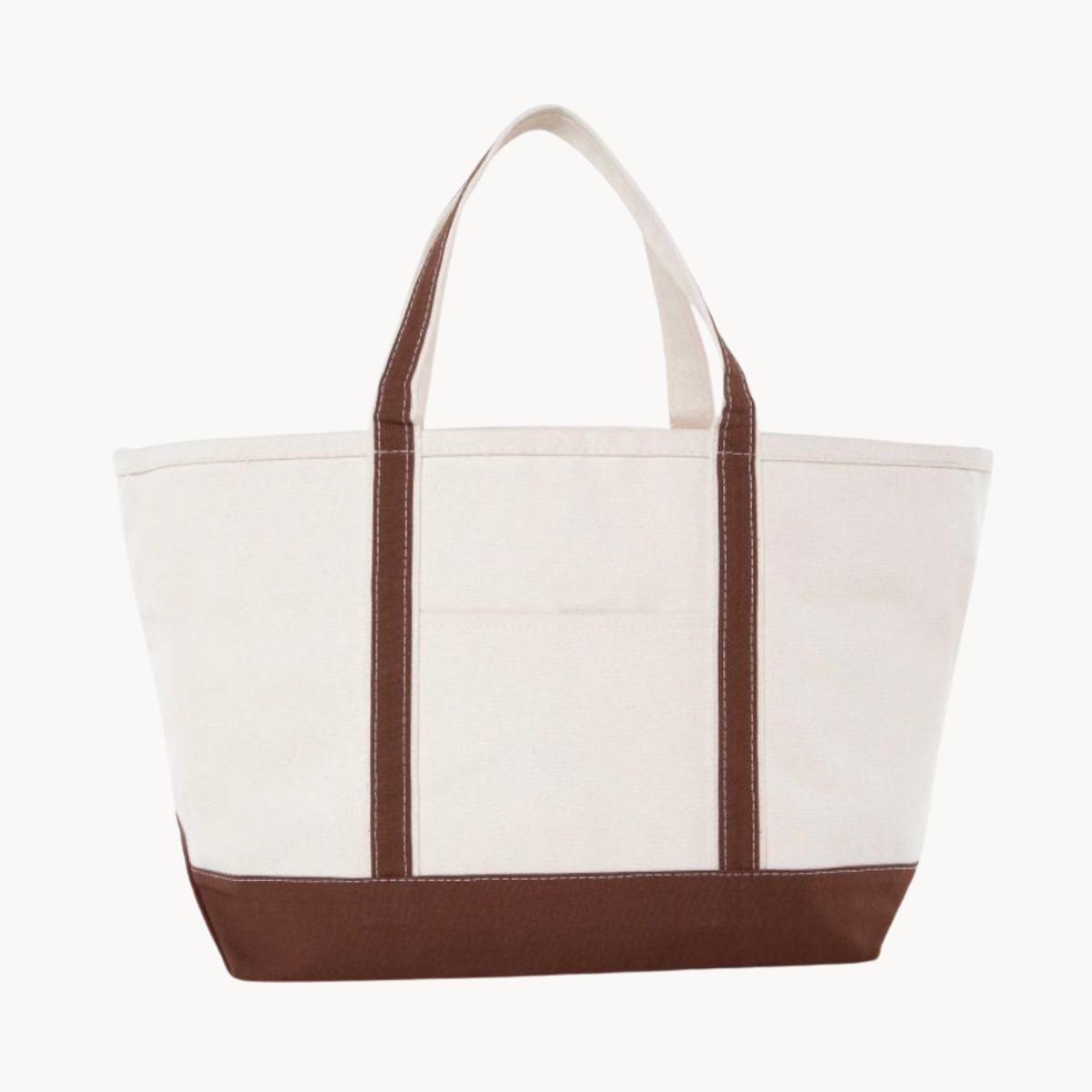 Brown Large Custom Canvas Tote