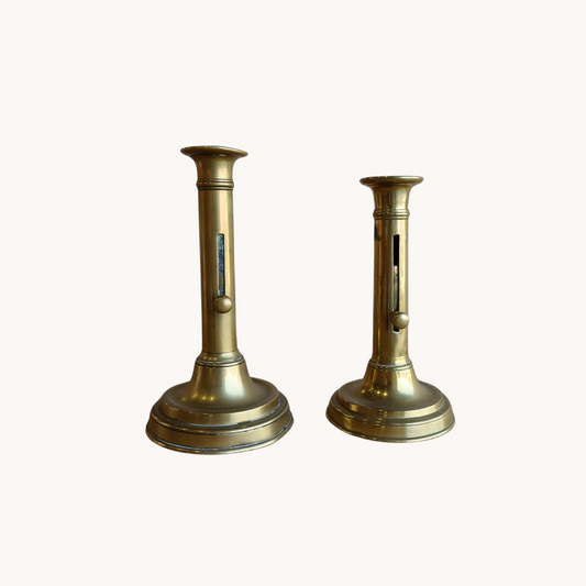 Set (2) Vintage Brass Candlesticks