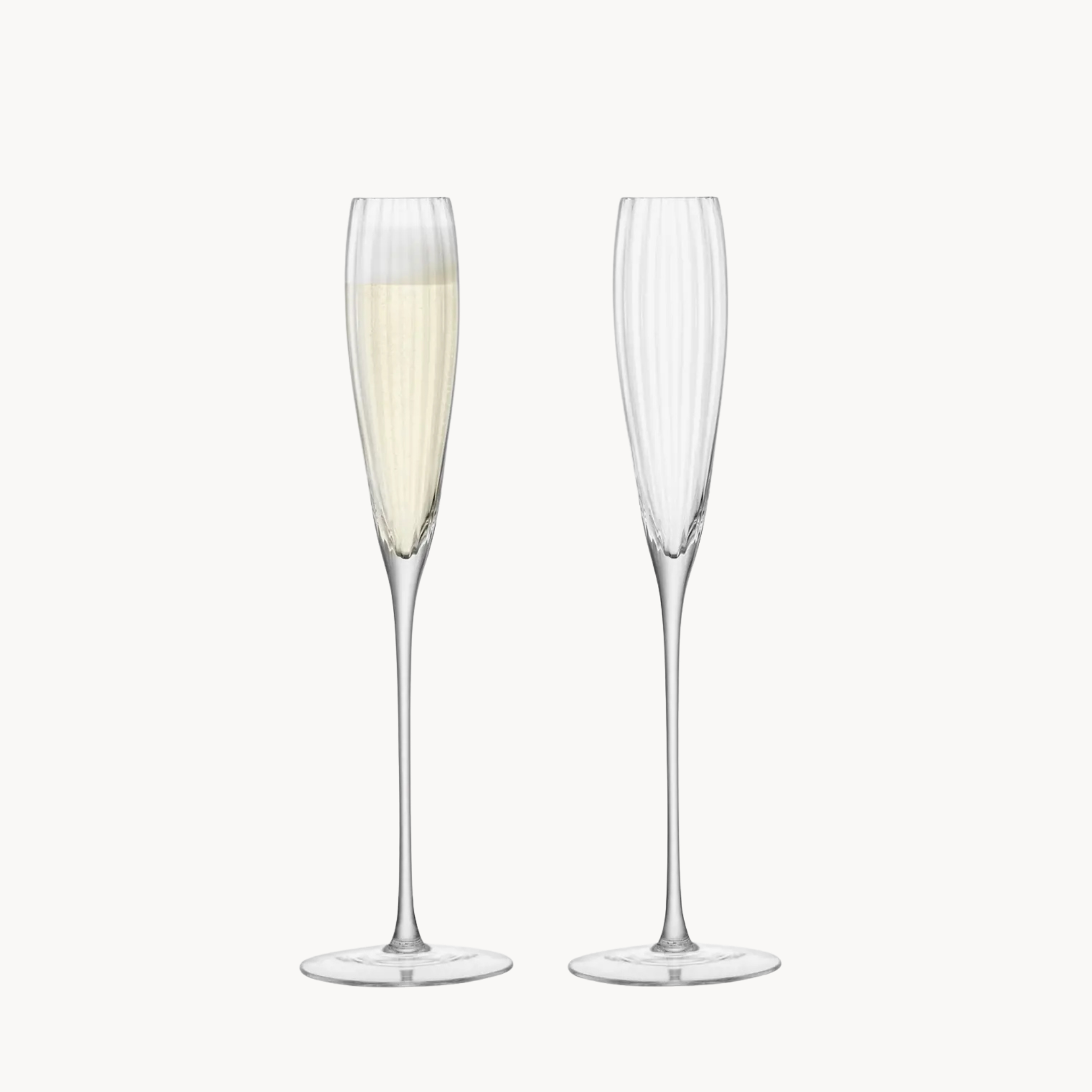 Crystal Champagne Flutes Set of 2