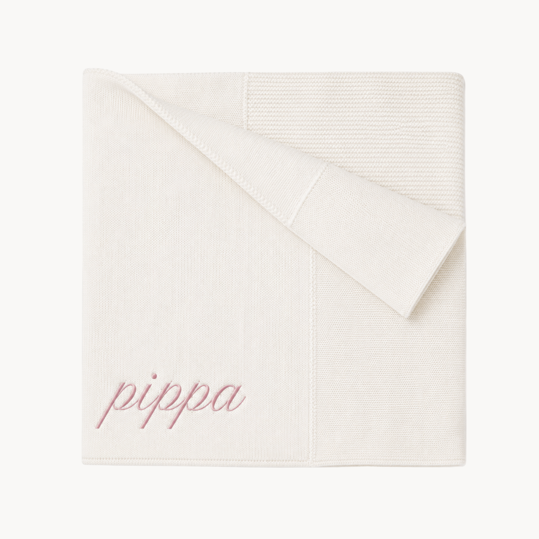 Embroidered Knit Baby Blanket