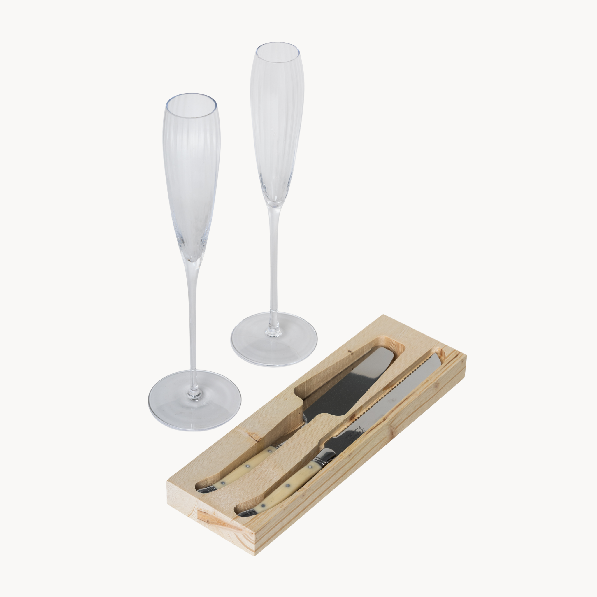Cake Knife & Champagne Set