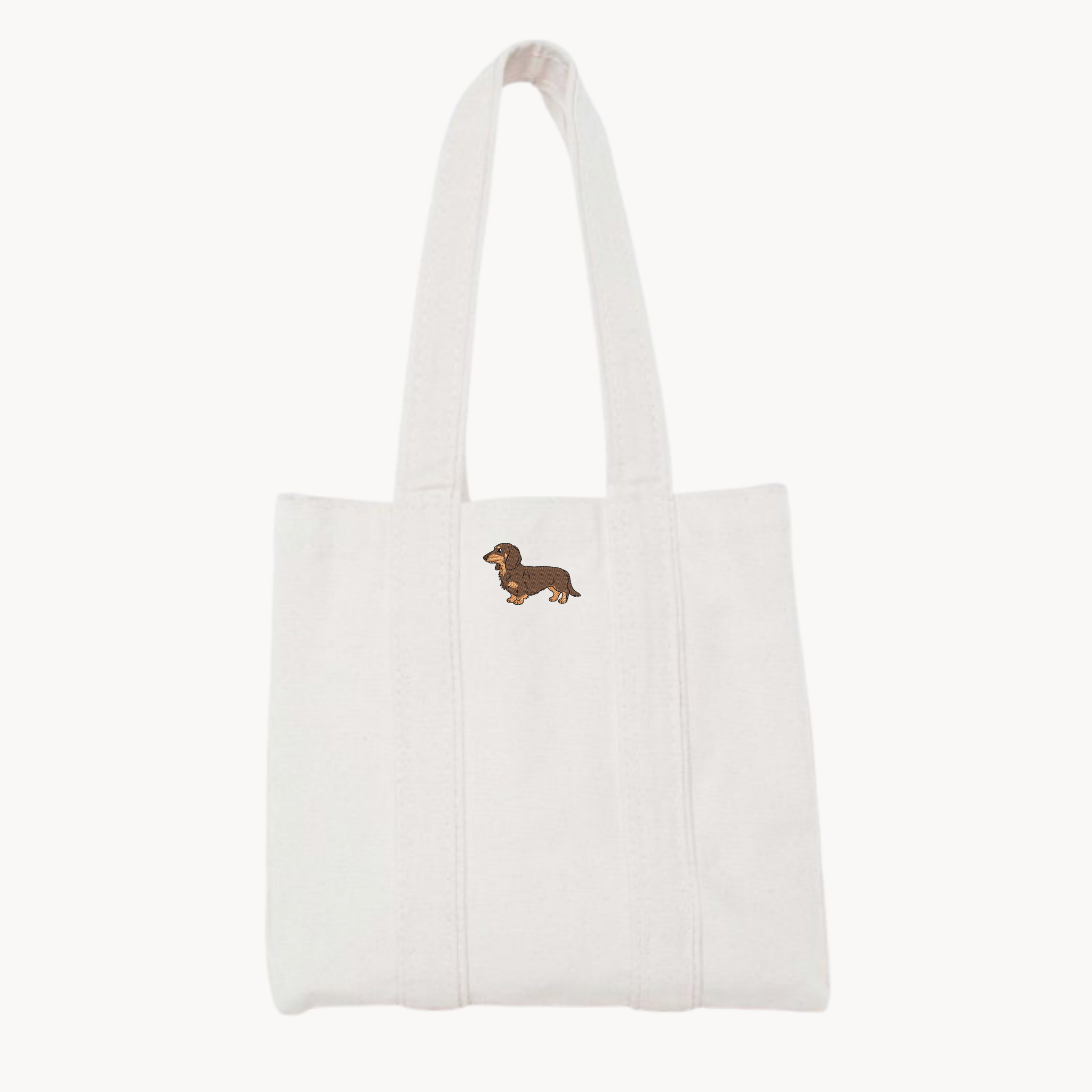 Dog Embroidery Four Bottle Wine Carrier Tote