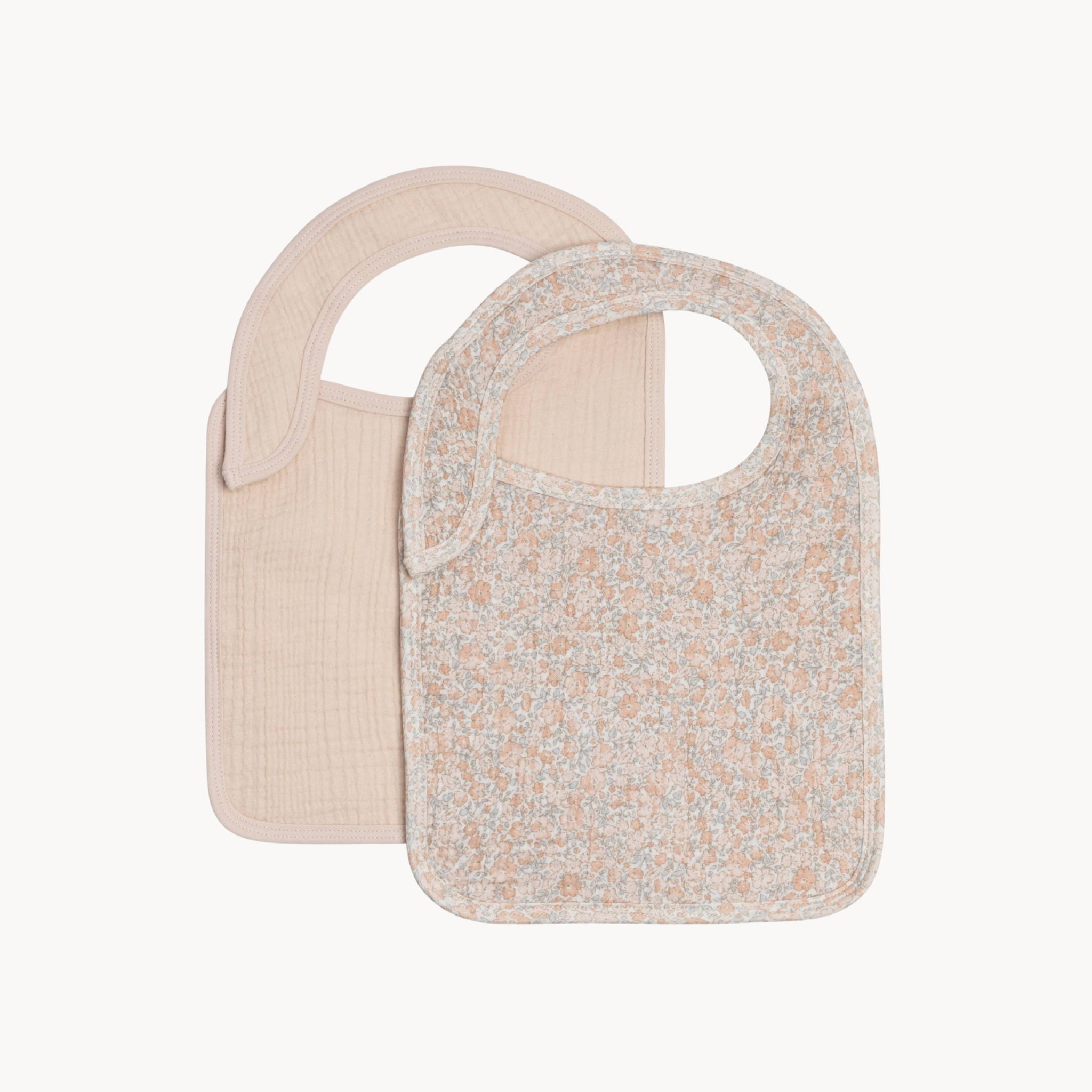 2-Pack Bibs Floral + Shell