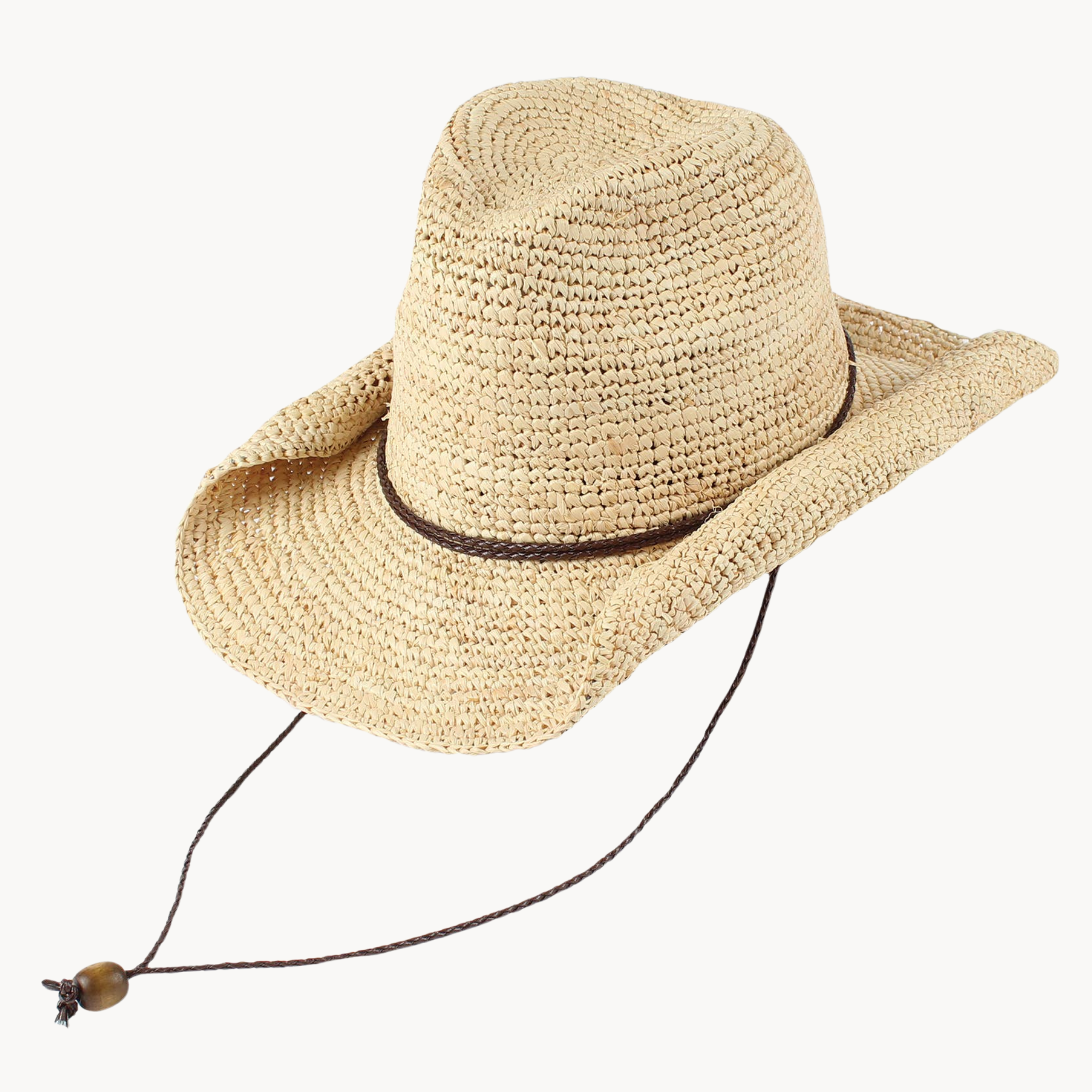 Raffia Cowboy Hat W/ Strap