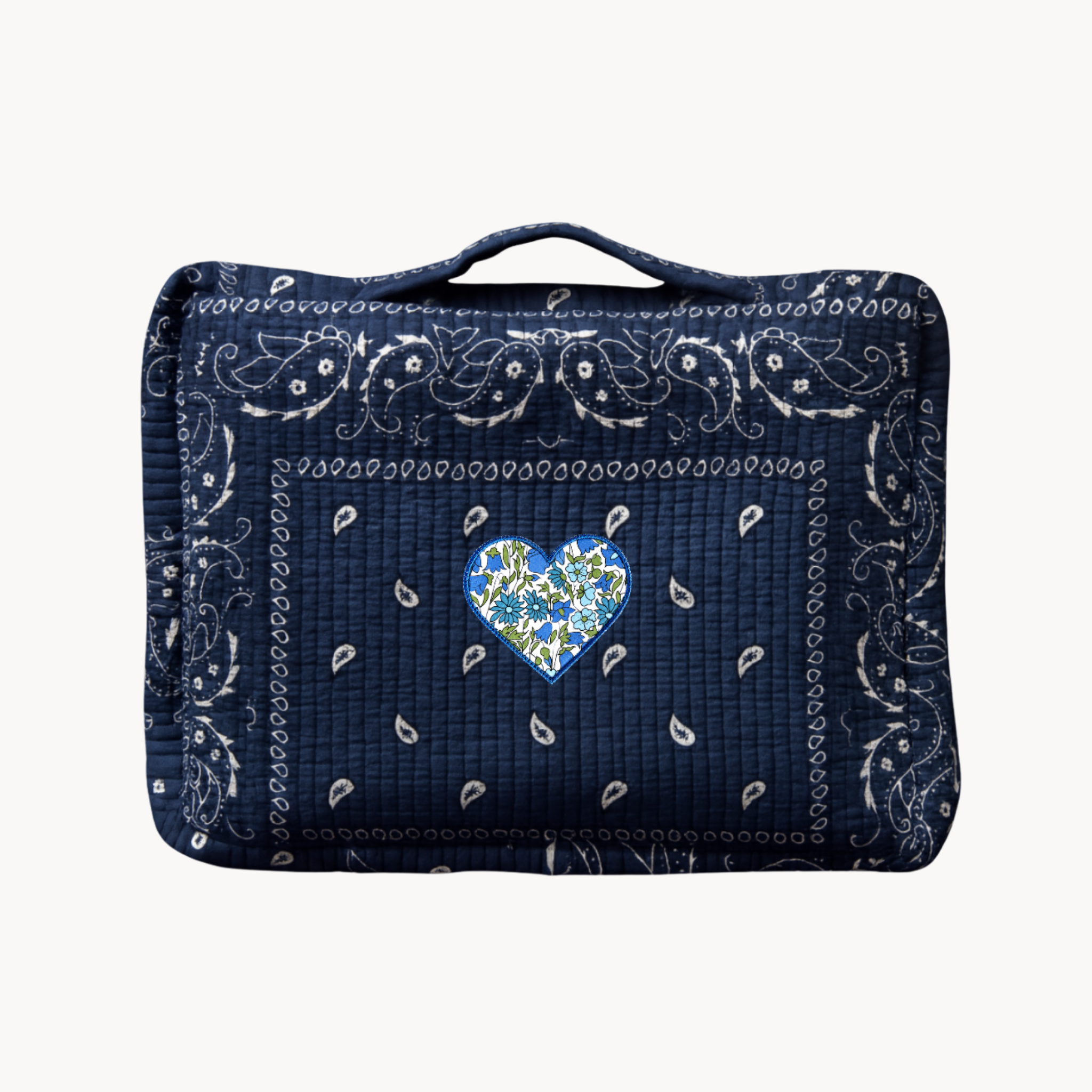 PRE-ORDER Navy Paisley Travel Organizer w/ Liberty Heart