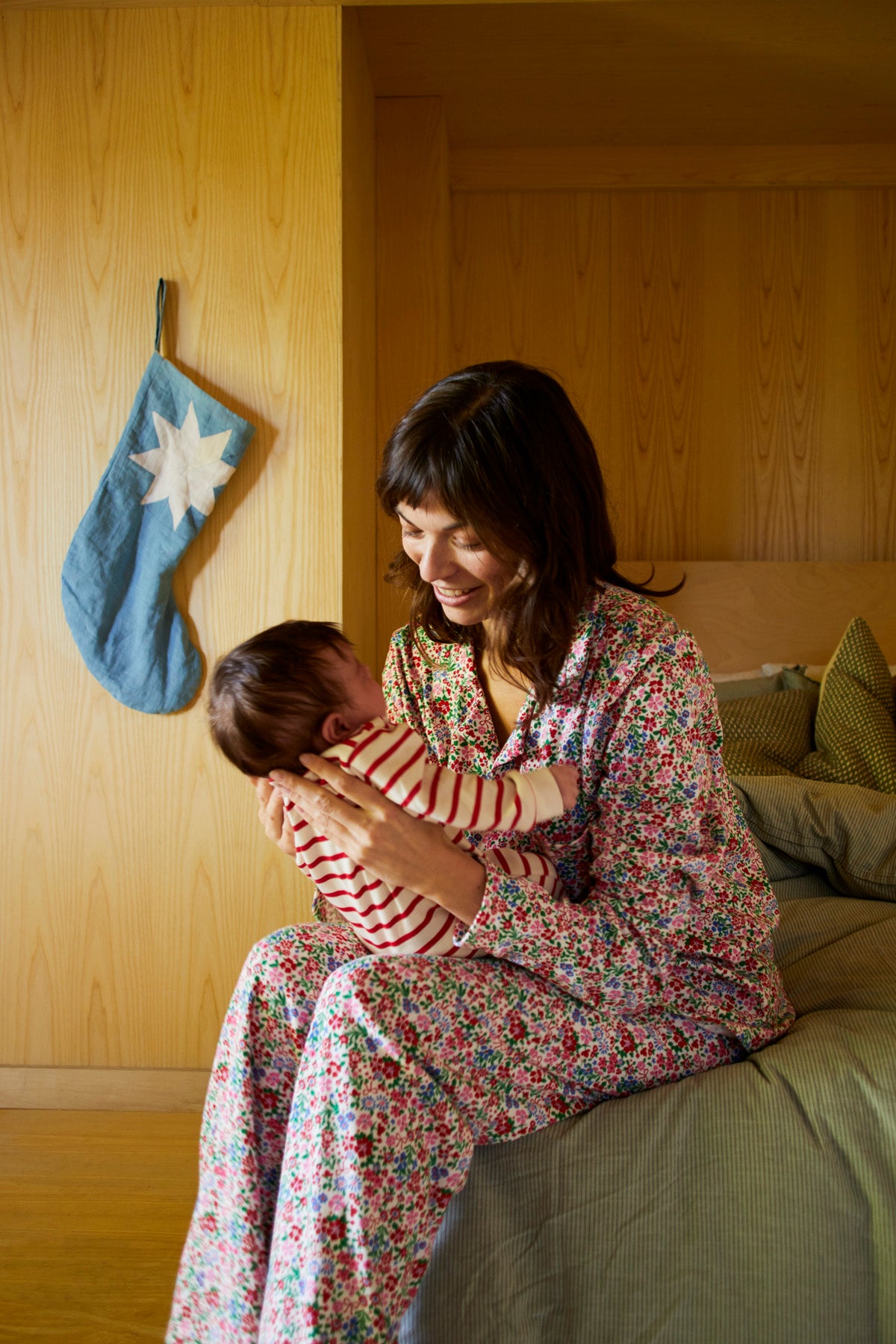 Classic Red & Oatmeal Stripe Onesie