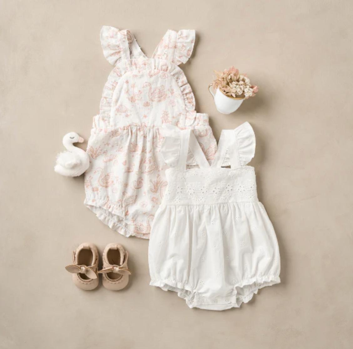 Eyelet Ruffle Romper