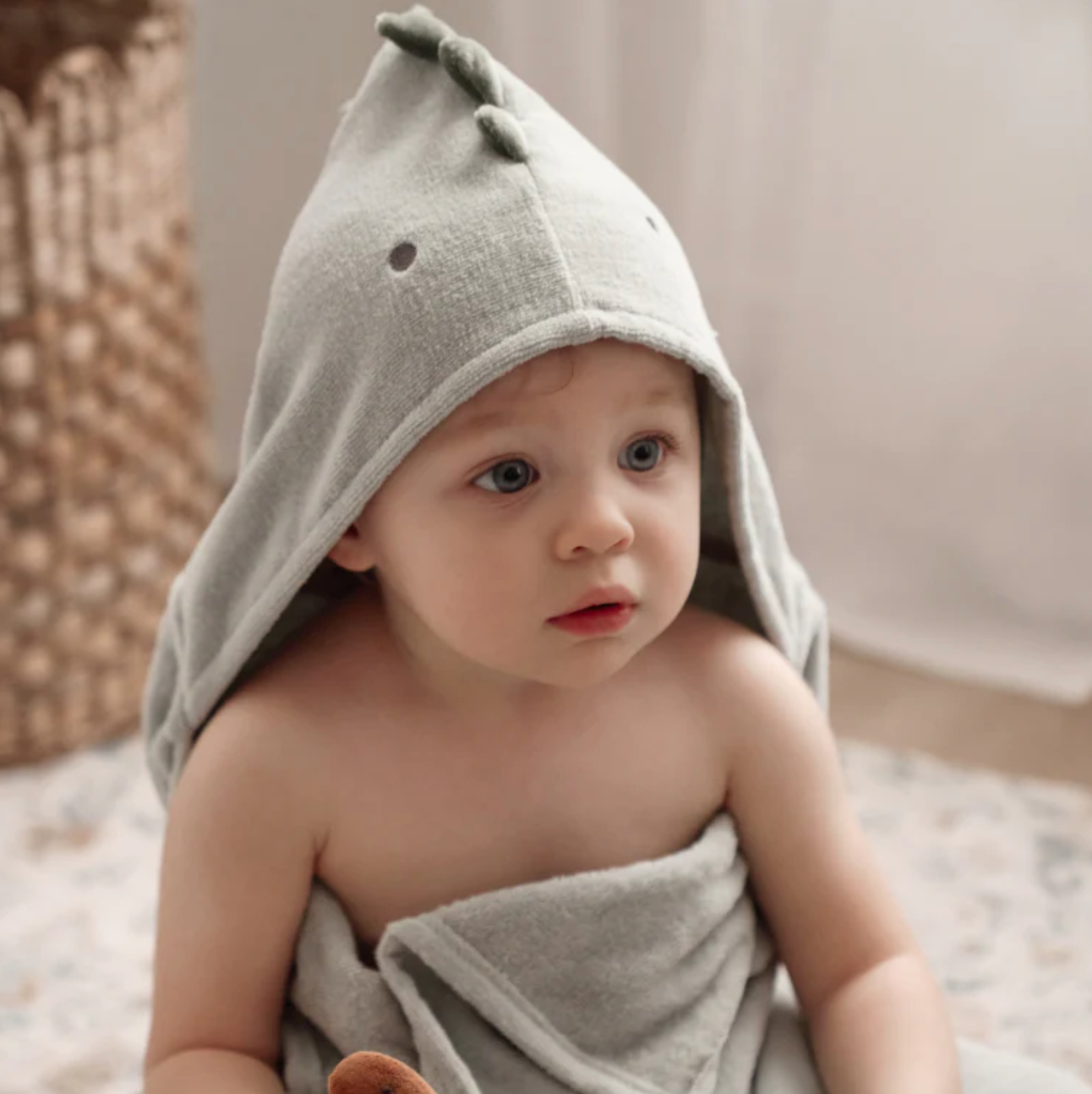 Dinosaur Hooded Baby Towel