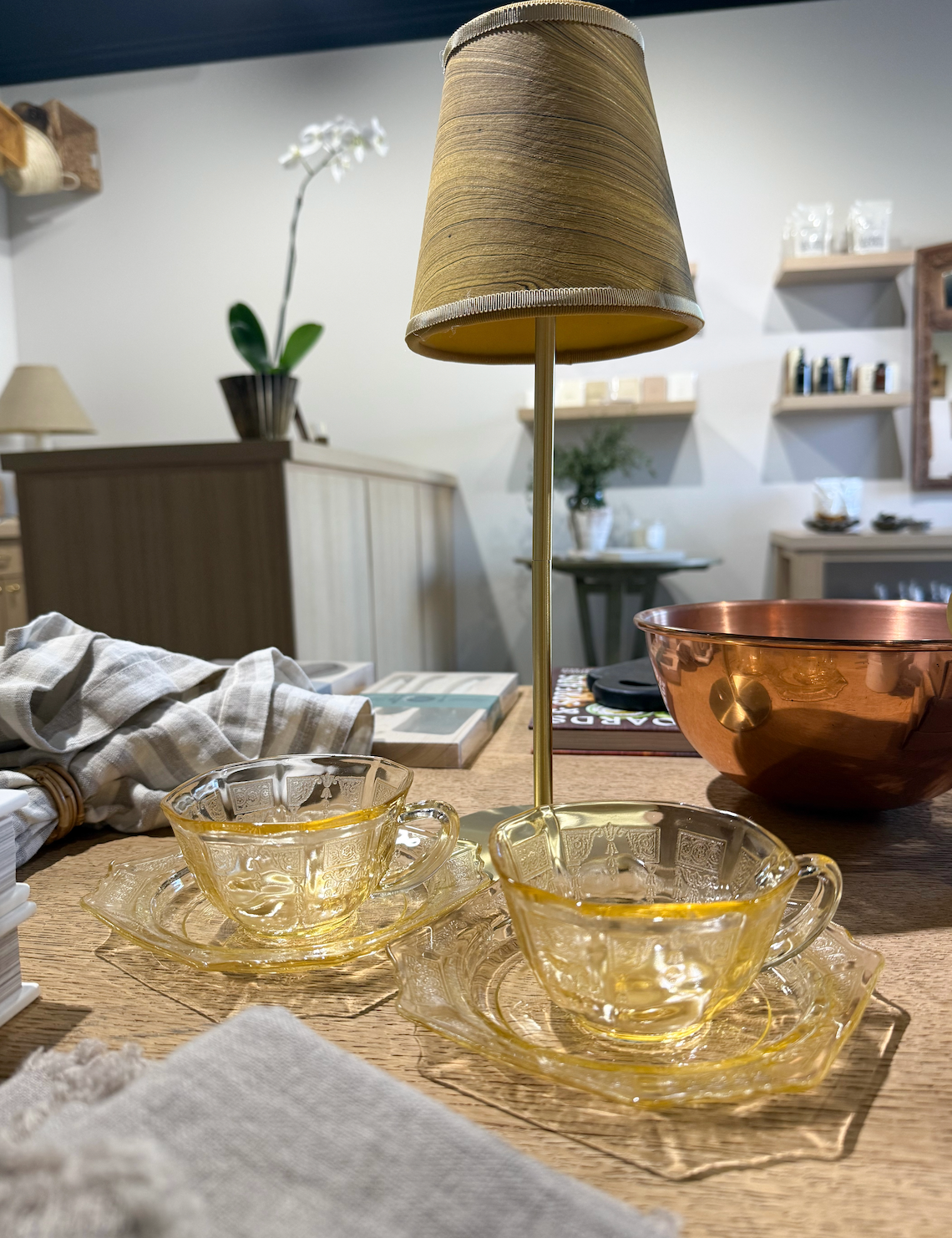 Yellow Vintage Tea Cup Set