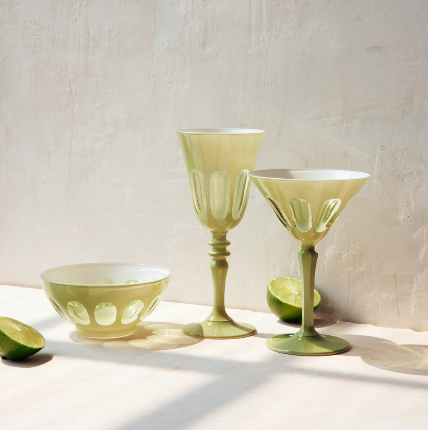 Pale Sage Martini Glass (Set of 4)