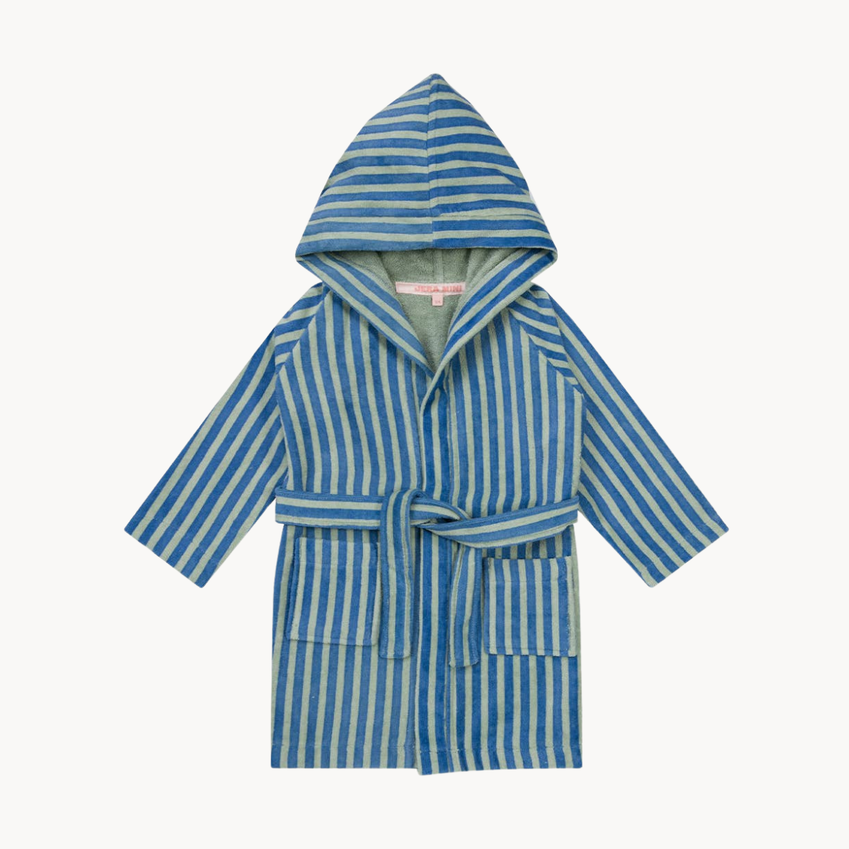 Green Striped Kids Bathrobe