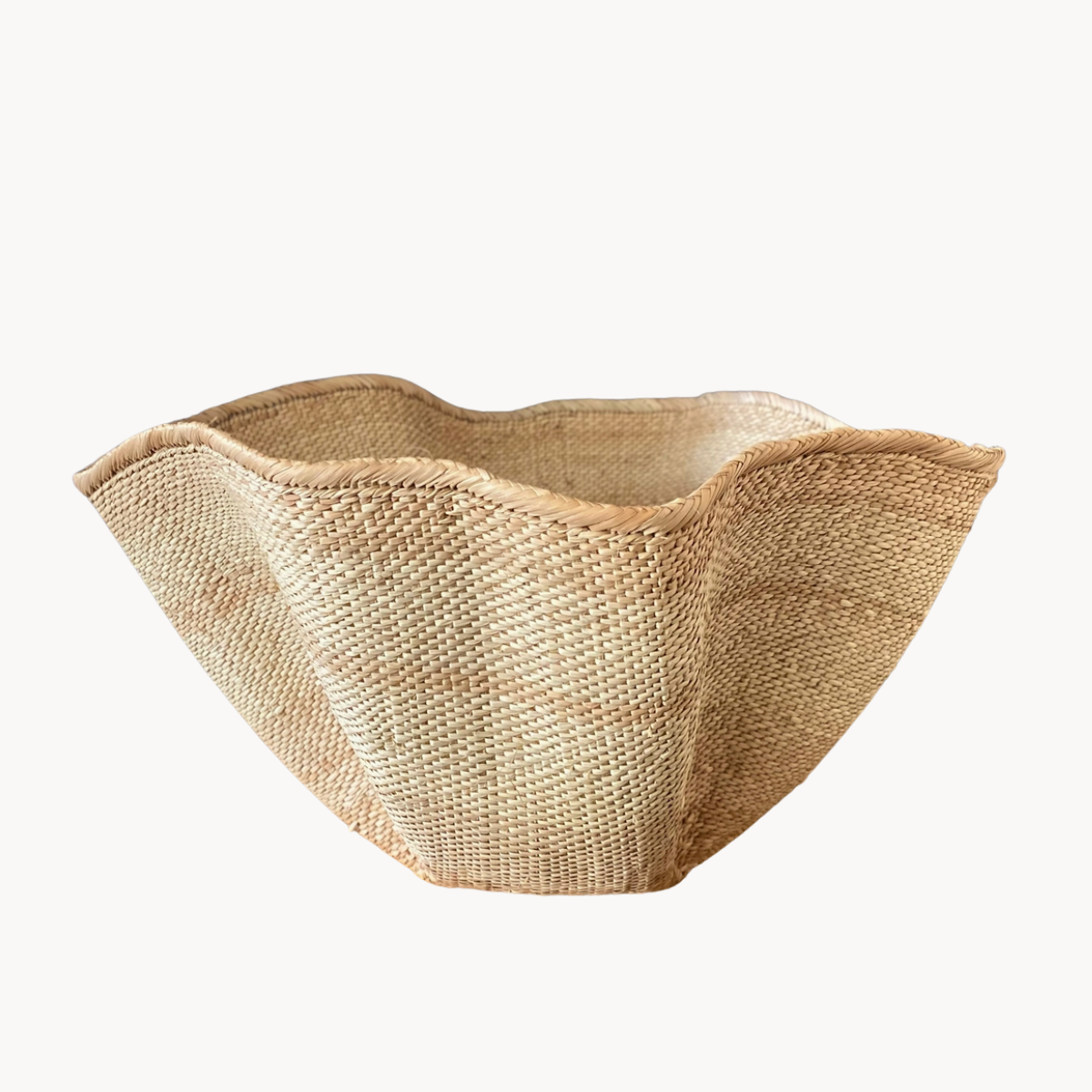 Wavy Palm Leaf Basket