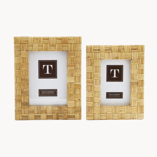 S/2 Rattan Picture Frames