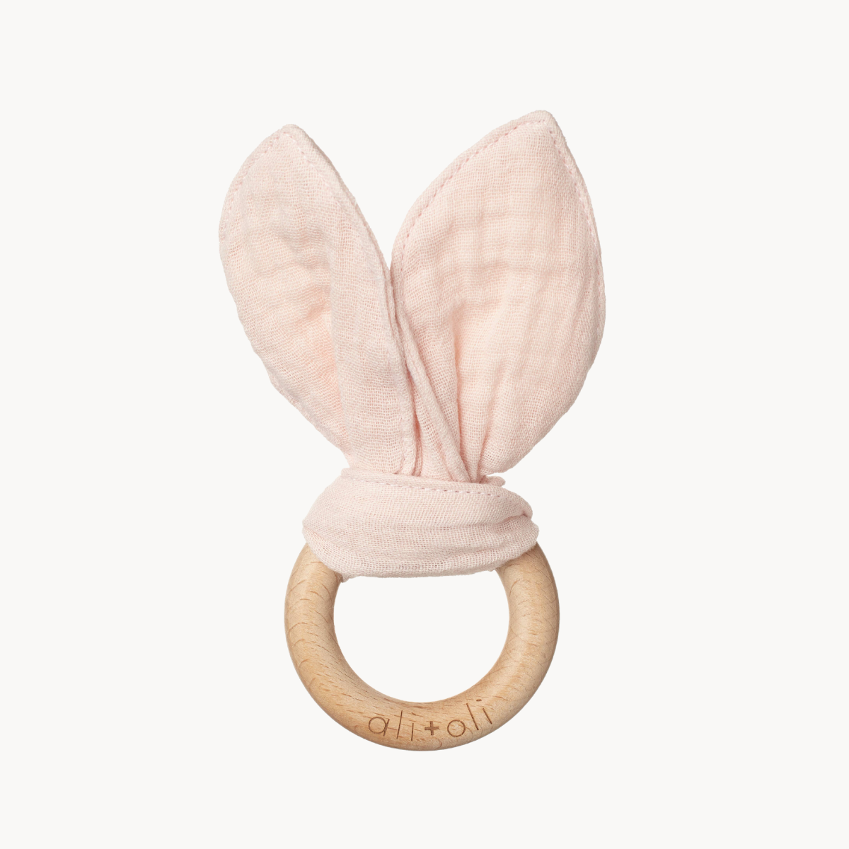 Crinkle Bunny Ears Wooden Ring