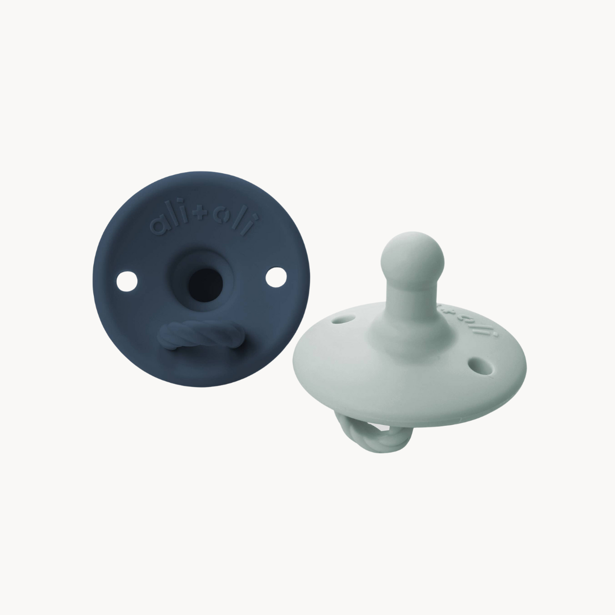 Pacifier Set Round (Blue & Mist)