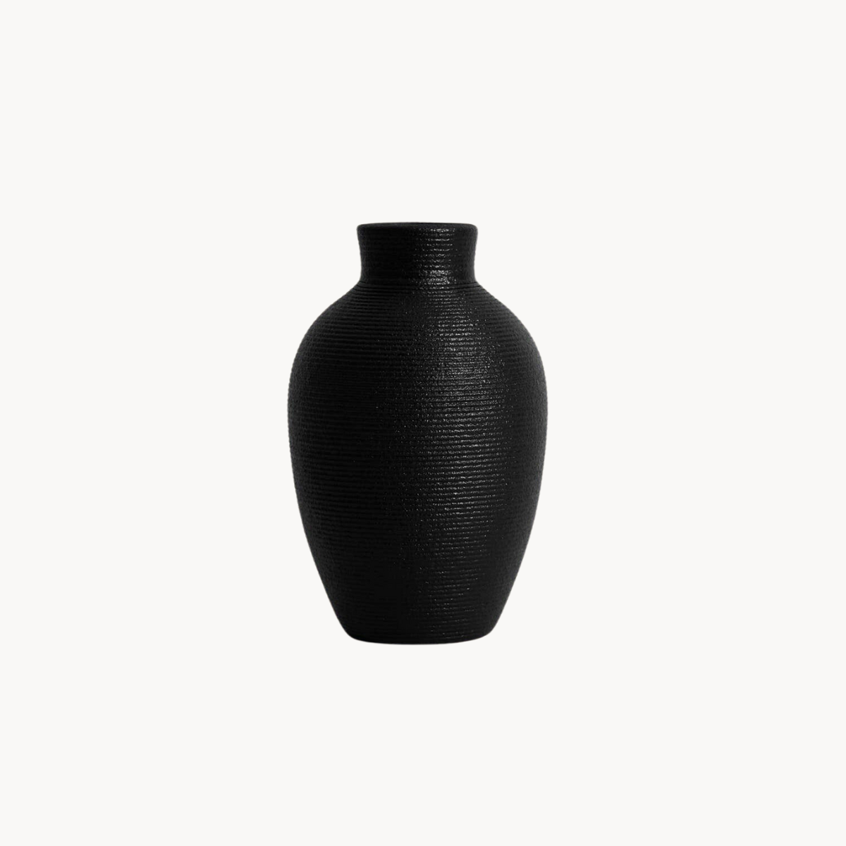 Matte Black Curvy Vase