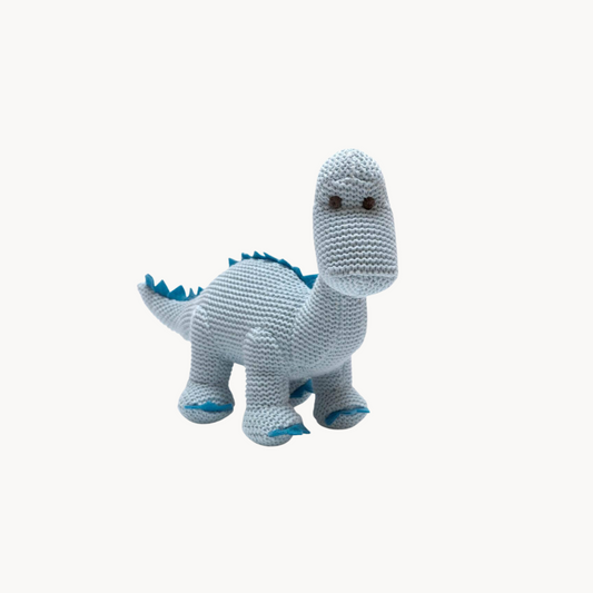 Knitted Dinosaur Baby Rattle
