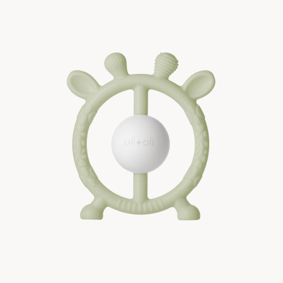 Giraffe Teether & Rattle (Sage)