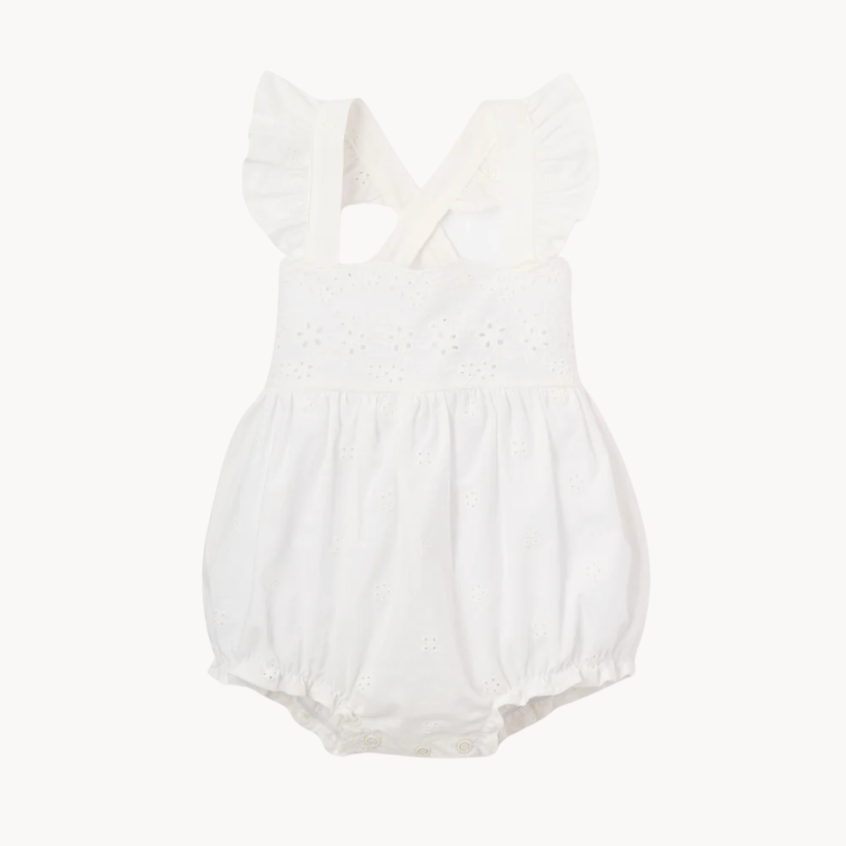 Eyelet Ruffle Romper