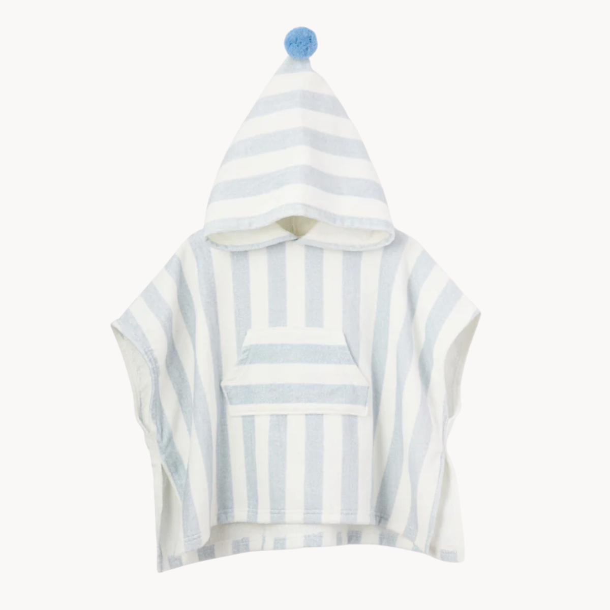 Embroidered Blue Stripe Hooded Towel