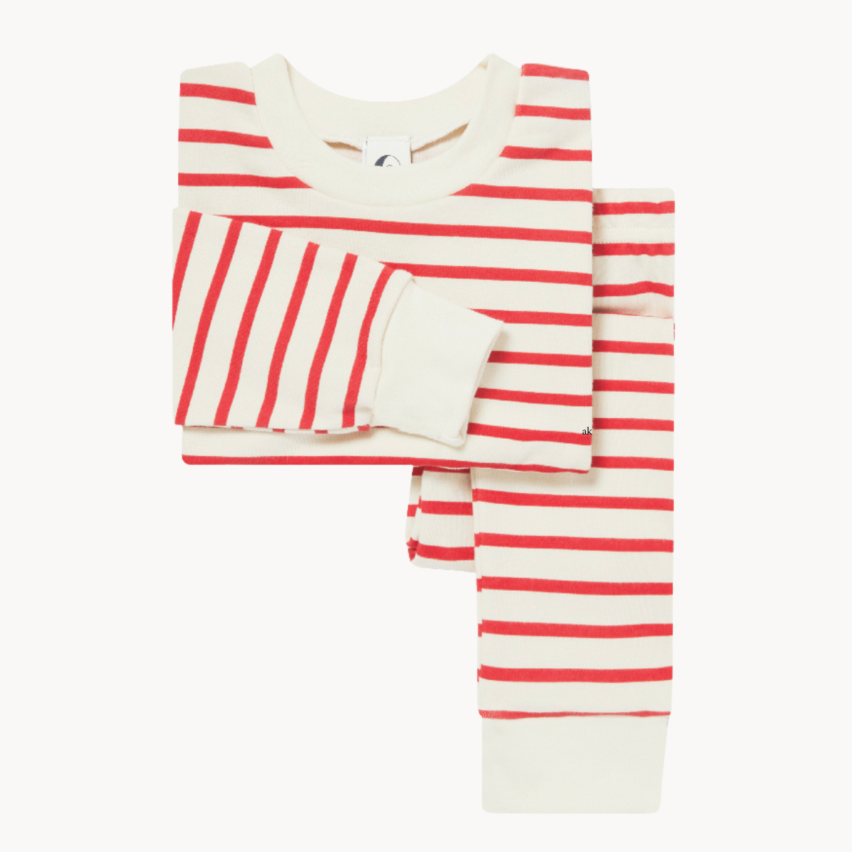 Classic Red & Oatmeal Stripe Pajama Set