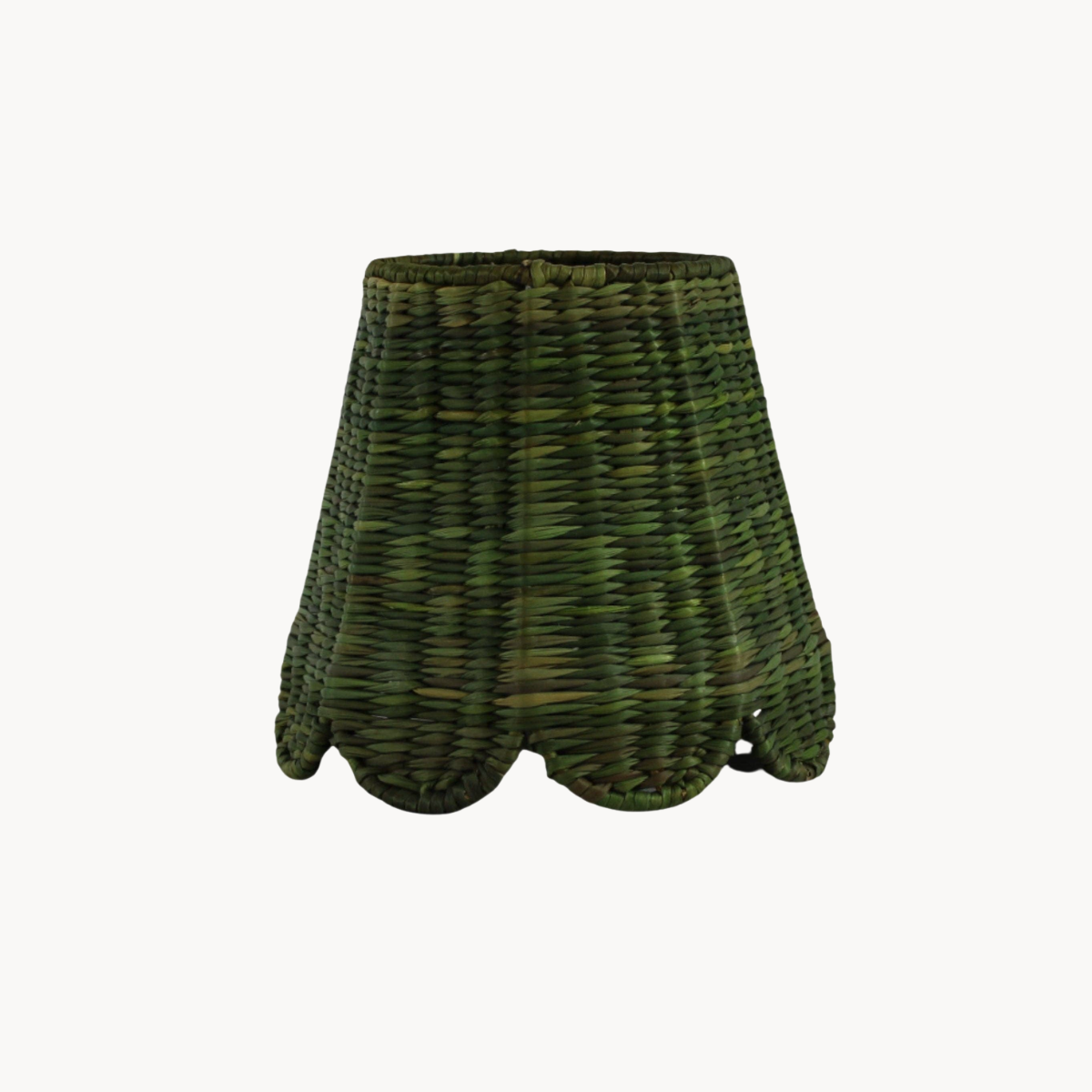 Green Scalloped Lampshade