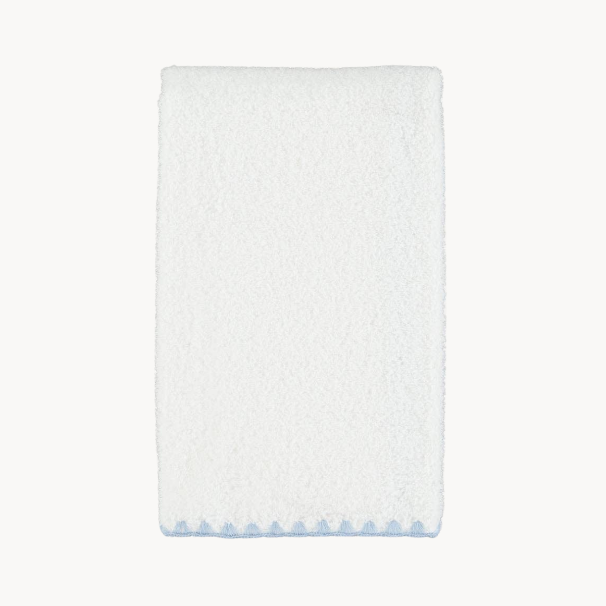 Baby Bath Towel with Blue Trim