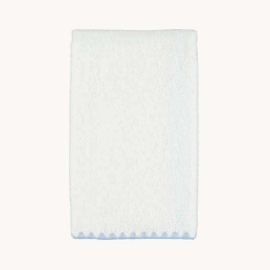 Baby Bath Towel with Blue Trim