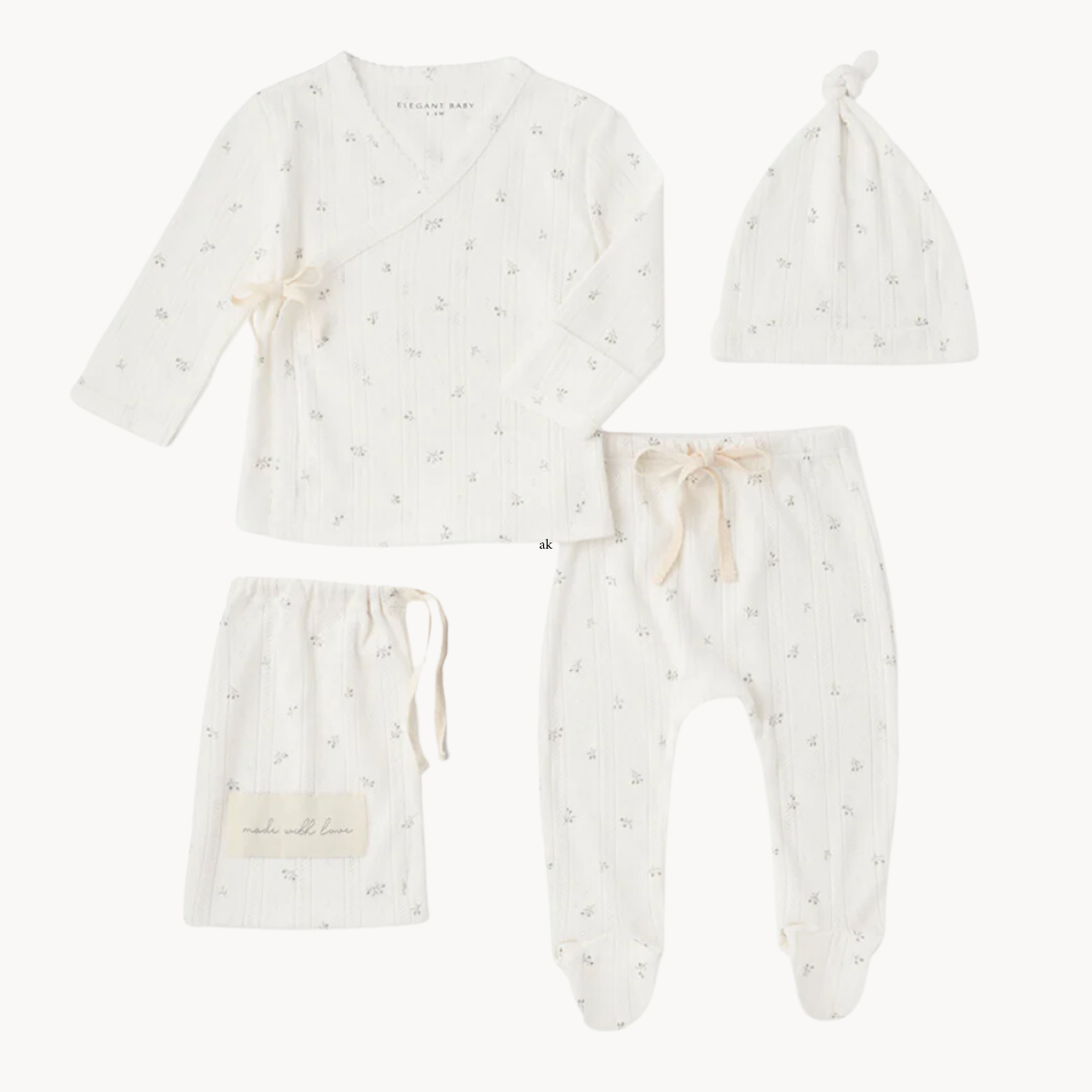 White Floral Take Home Set