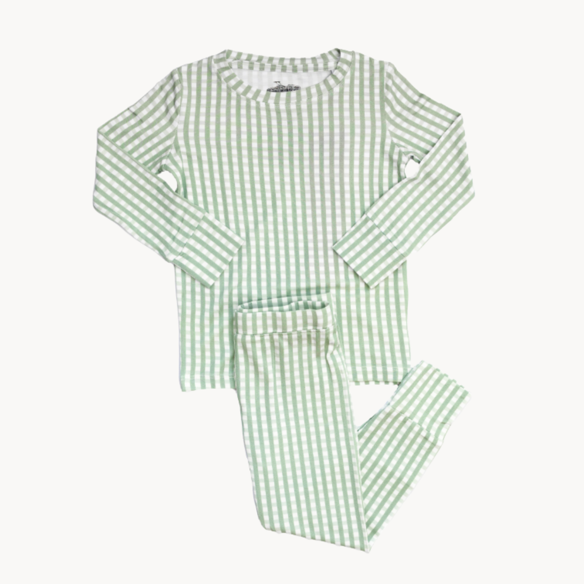 Bamboo Sage Gingham Pajama Set