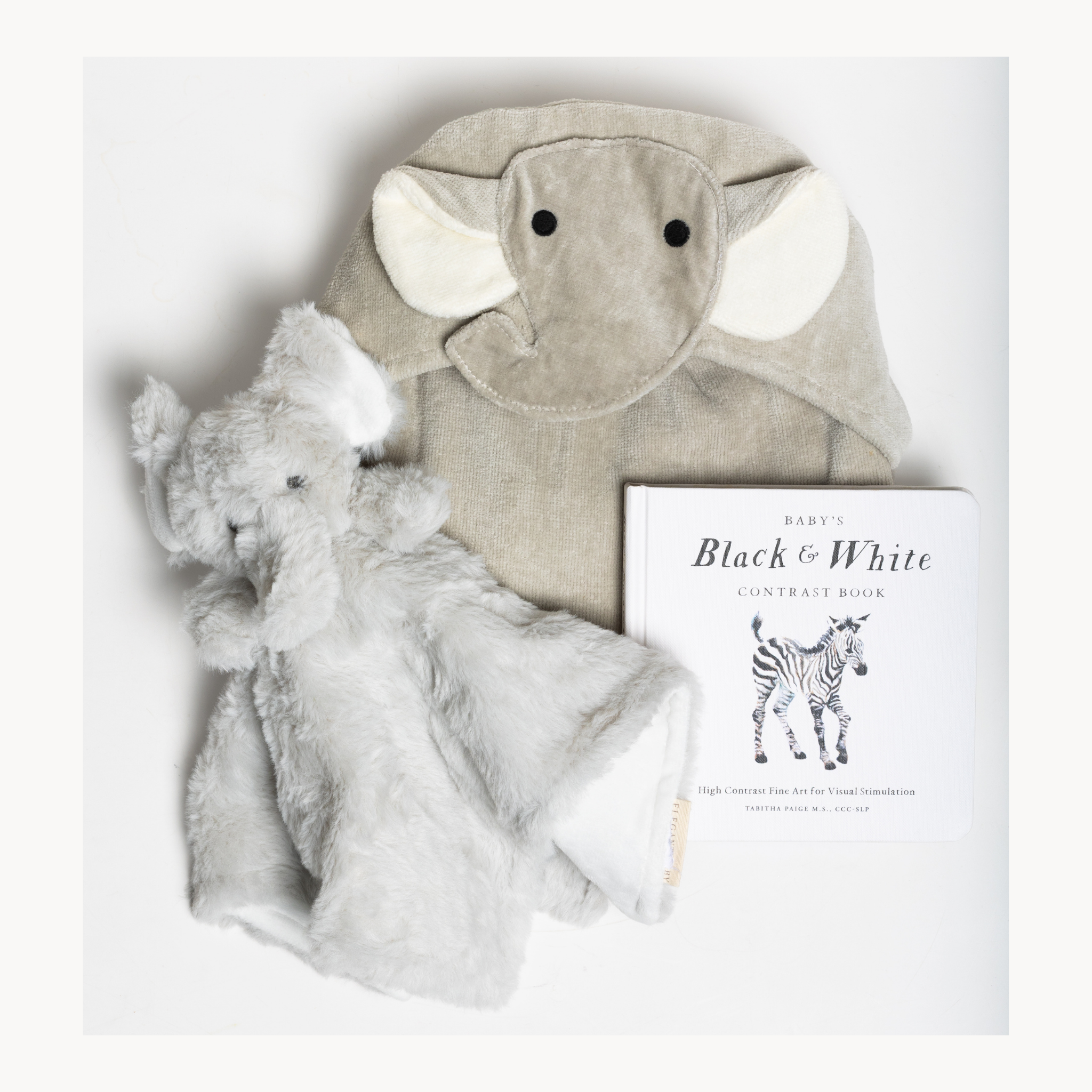 Elephant Hooded Towel with Elephant Lovey & Book