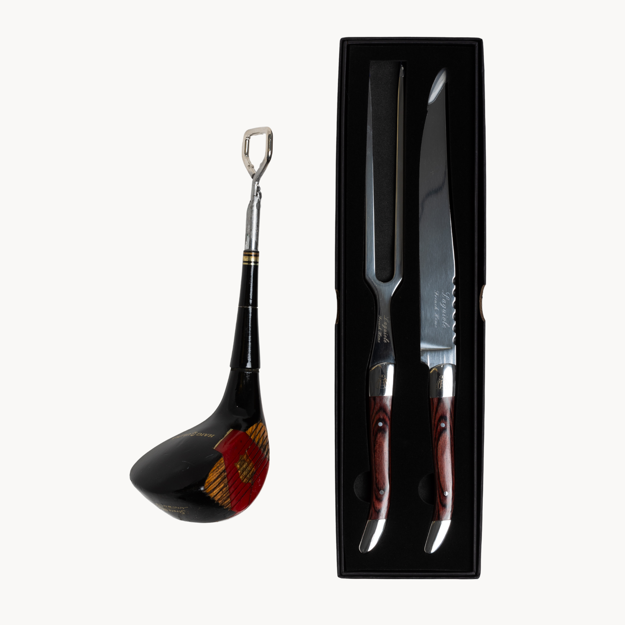 Golf Bottle Opener & Laguiole Carving Set