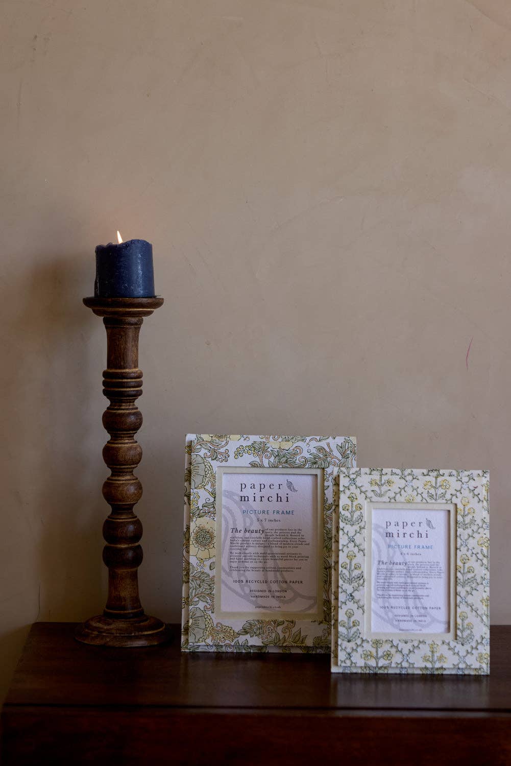 5X7 Block Printed Picture Frame