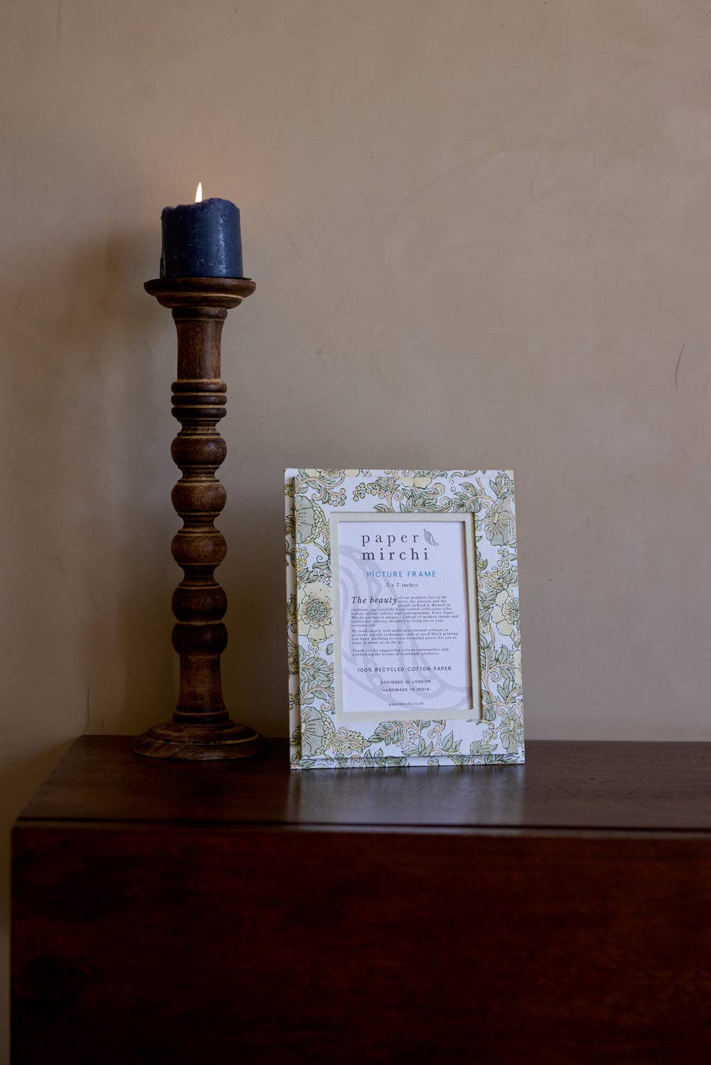 5X7 Block Printed Picture Frame