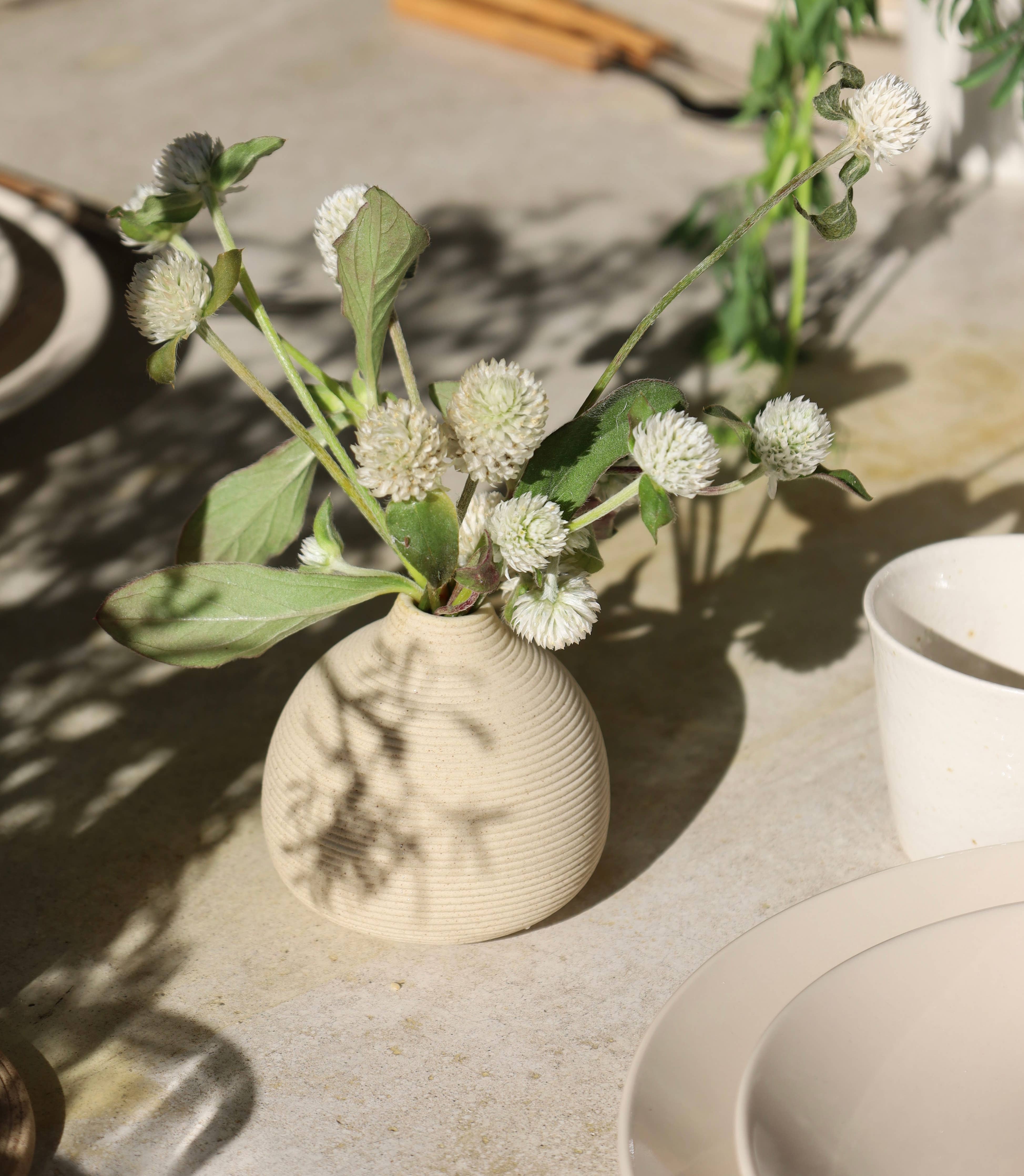 Ivory Clay Micro Vase