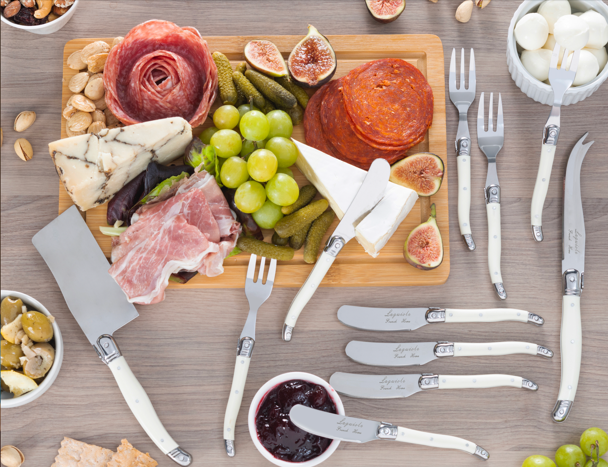 Laguiole 4-Piece Spreader Set with Faux Ivory Handles