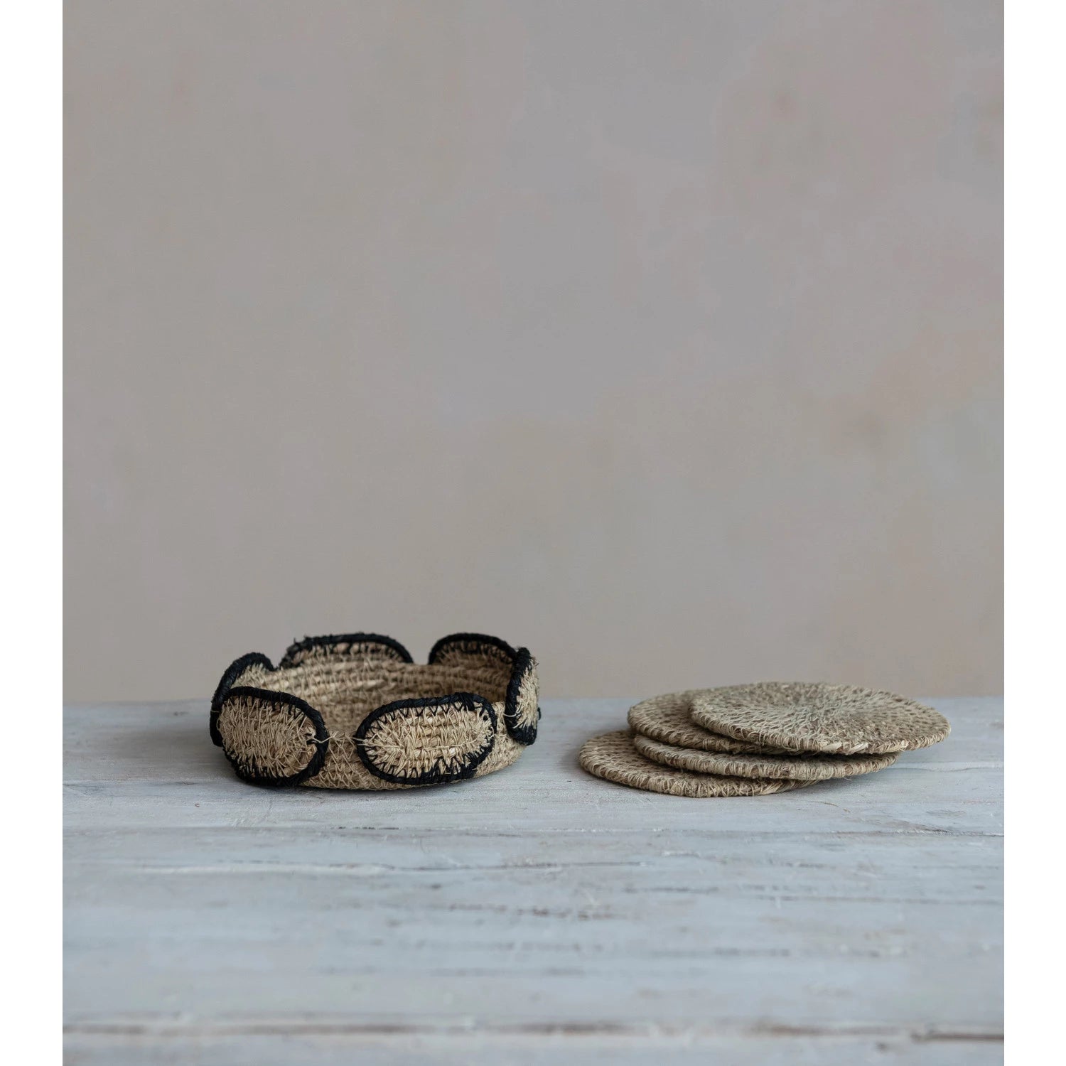 Seagrass Coasters w/ Basket
