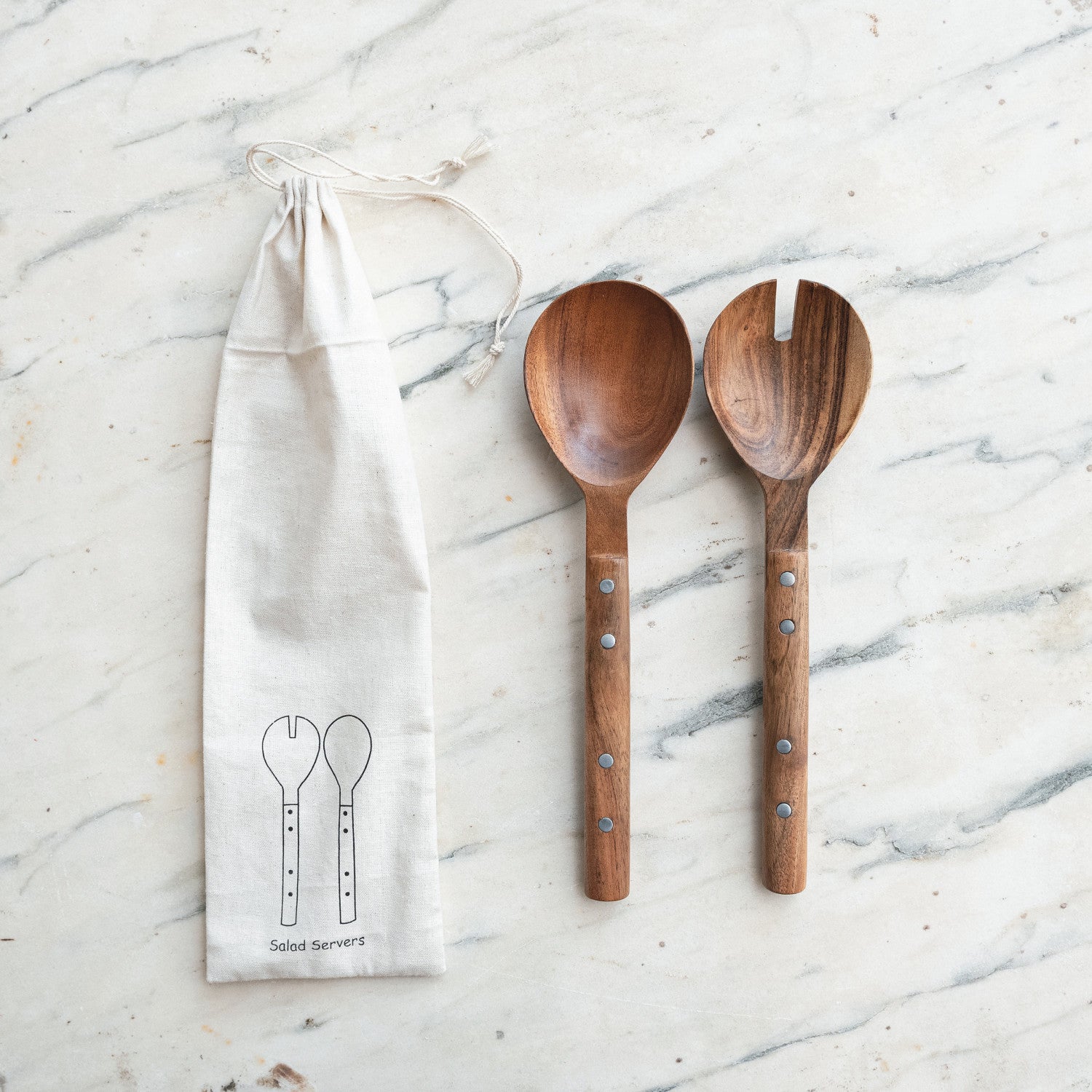 Wood Salad Servers