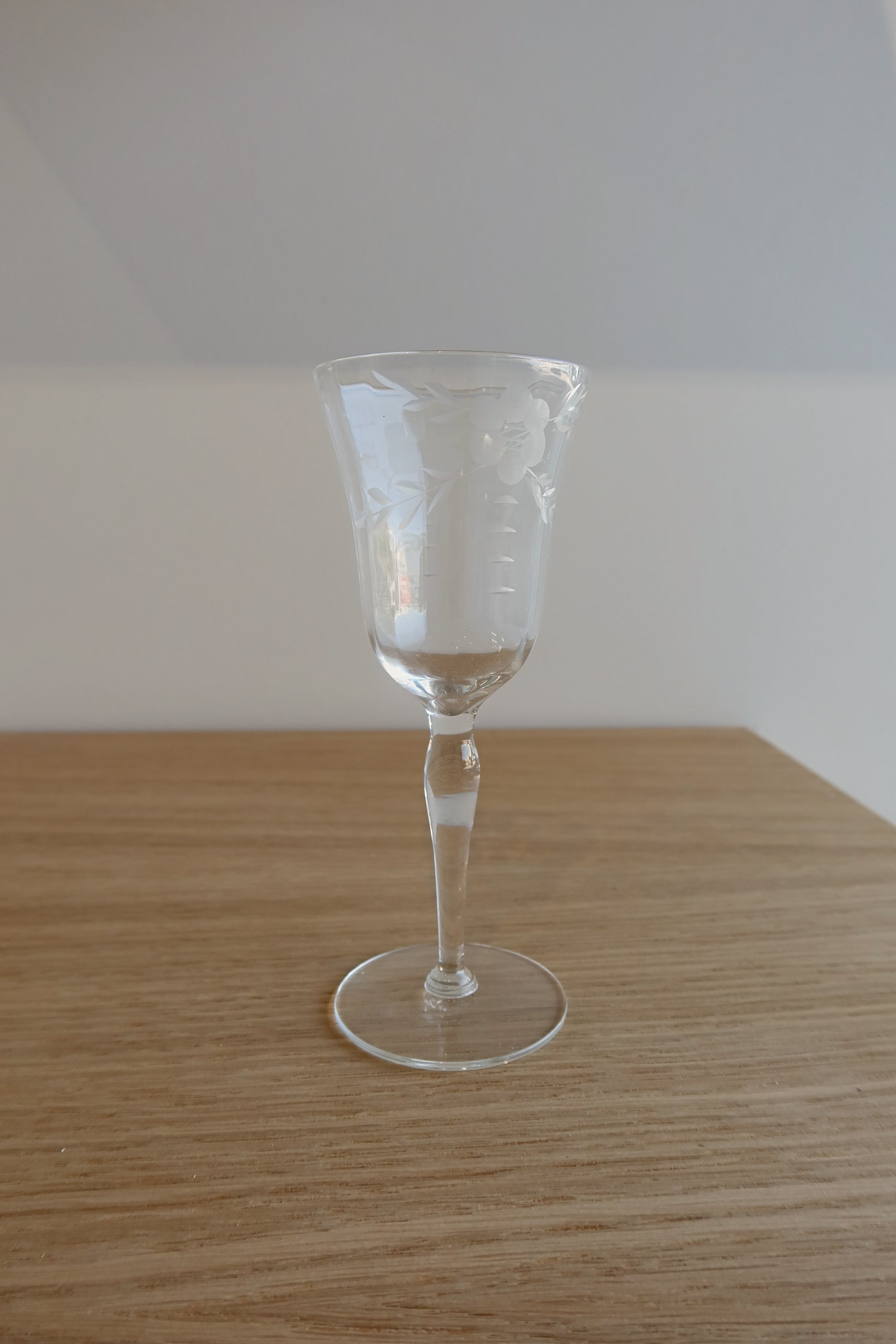 vintage etch goblet