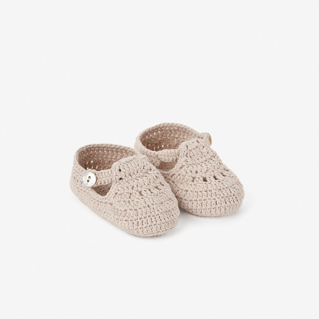 Taupe Crochet Booties