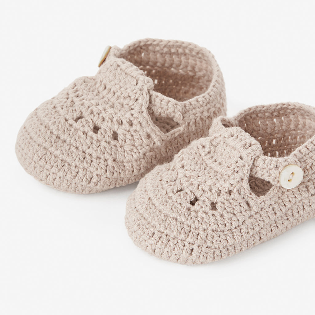 Taupe Crochet Booties