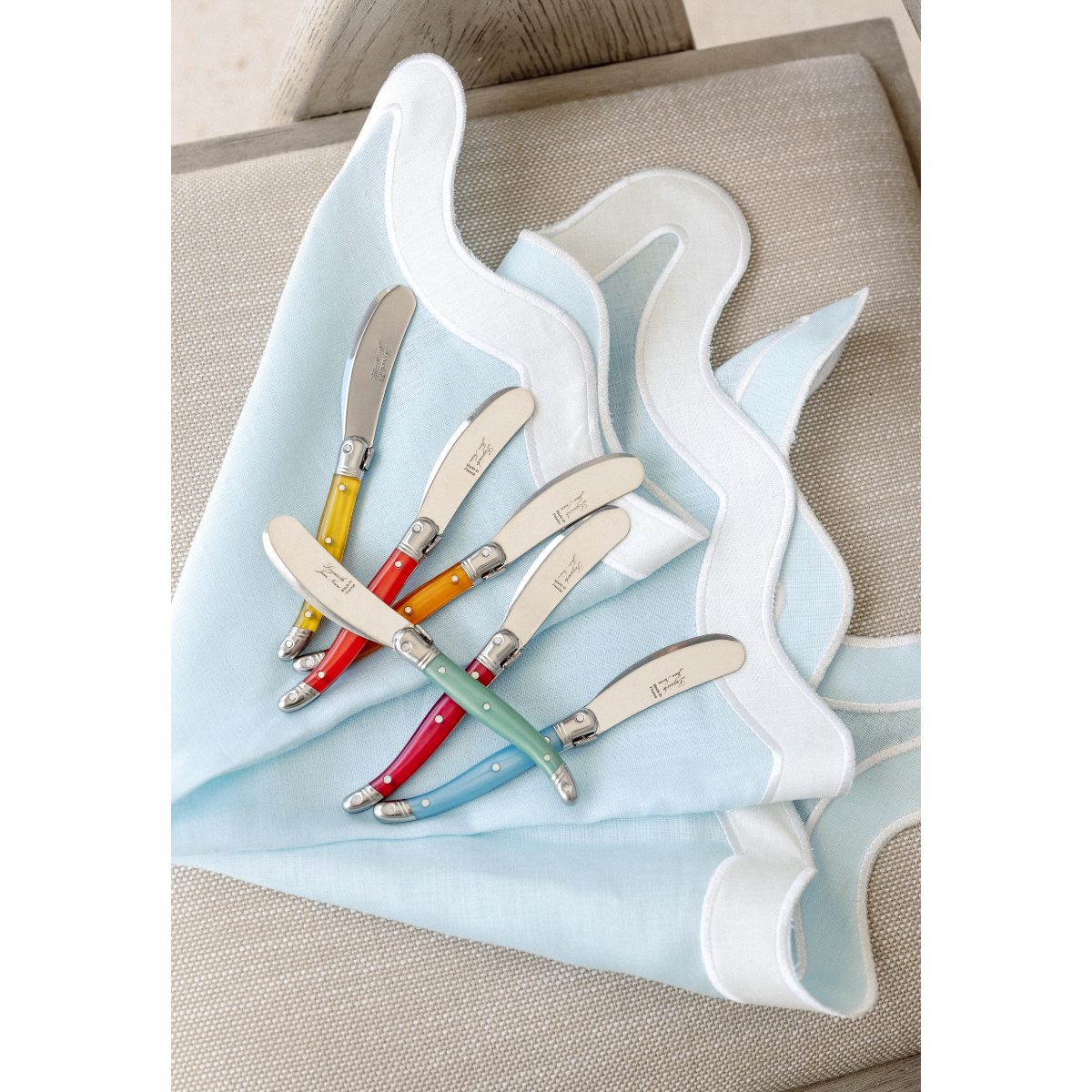 LAGUIOLE RAINBOW MINI CHEESE SPREADERS (SET OF 6)