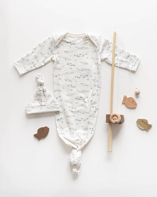 KNOTTED SLEEP GOWN | FISH